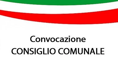 Immagine di una bandiera italiana con sotto scritto Convocazione Consiglio Comunale