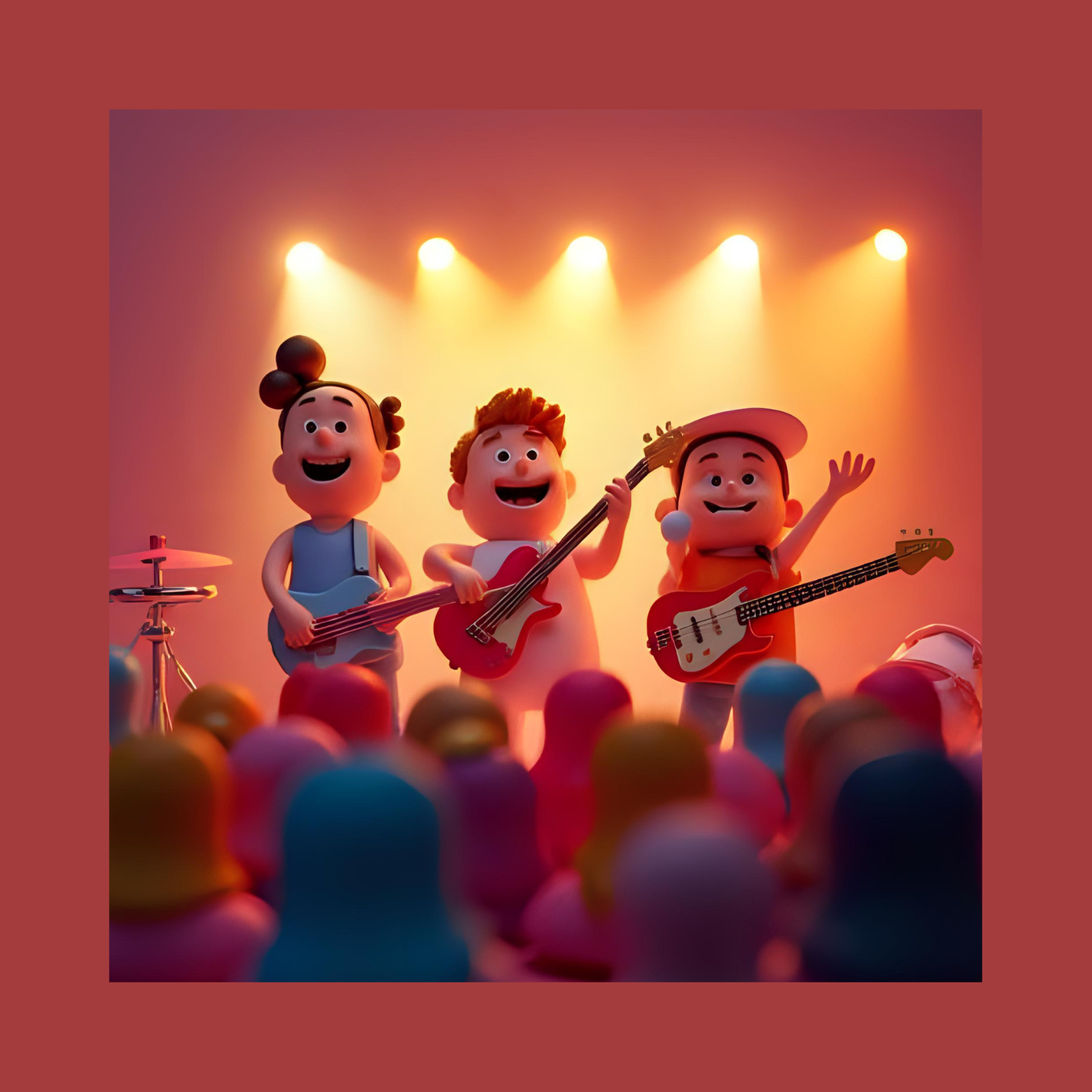 band-musicale-3 Immagine stile cartoon di una band musicale