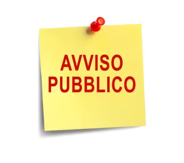 Post-it con su scritto Avviso Pubblico