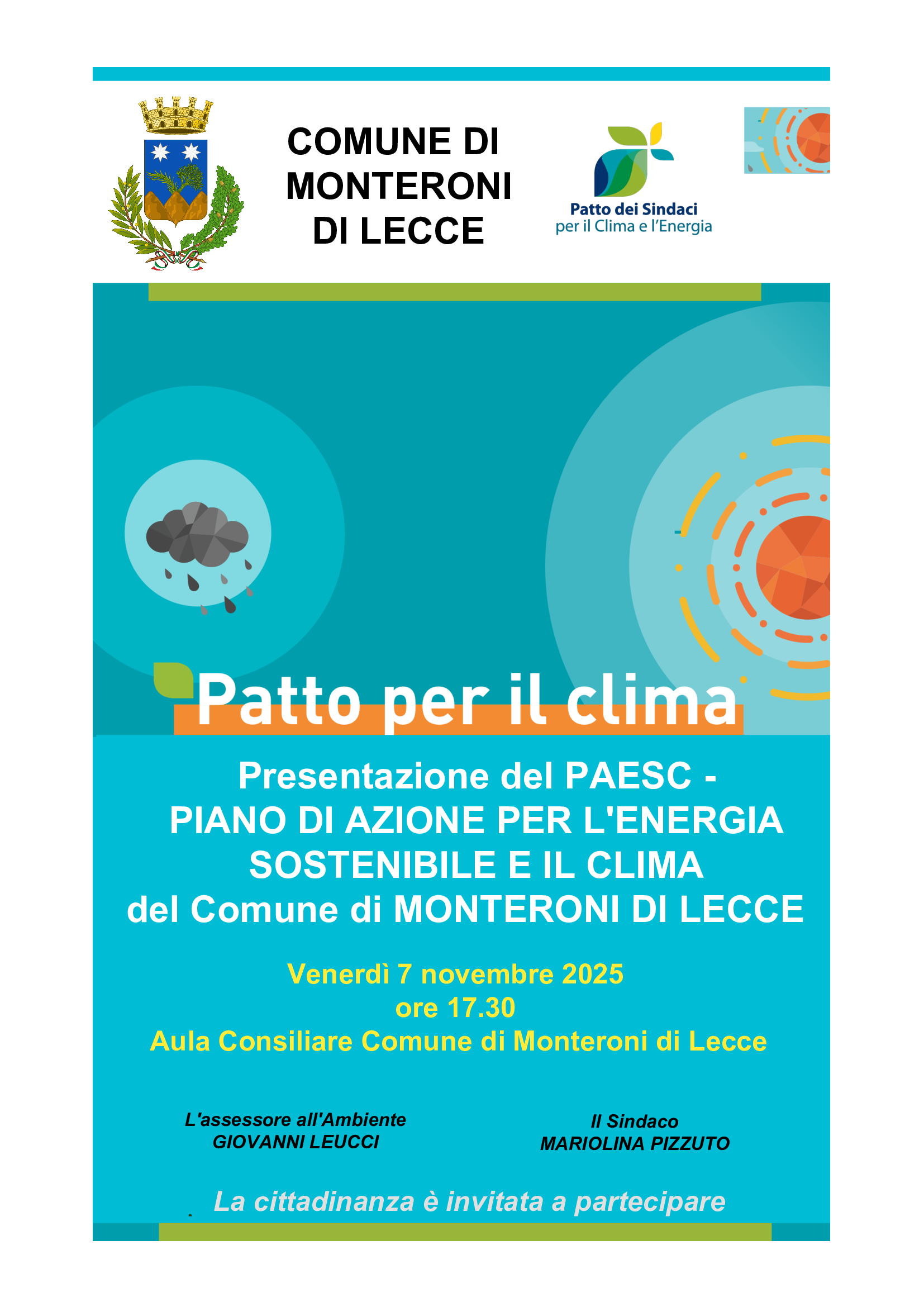 Patto per il clima. Presentazione paesc