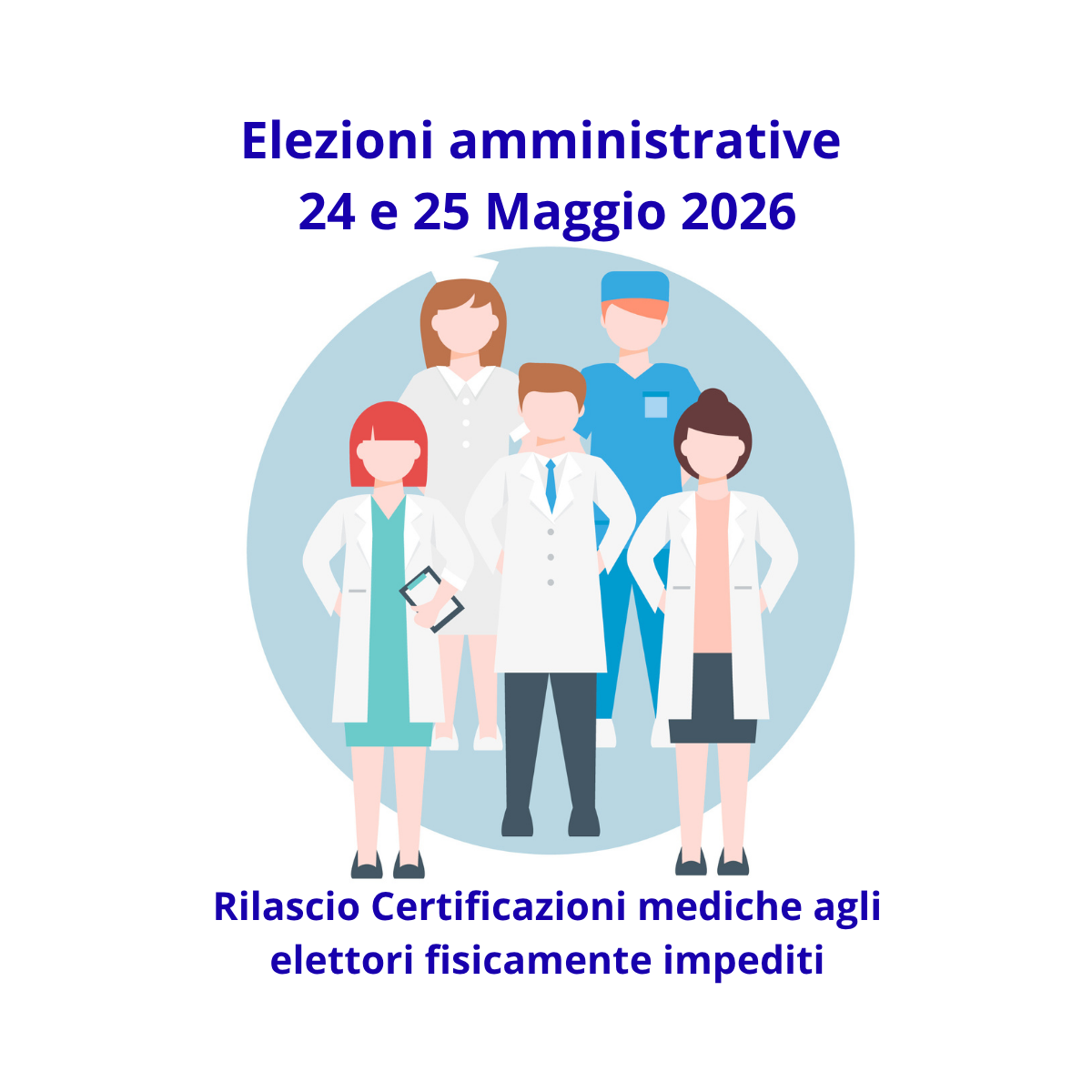Immagine disegnata di medici