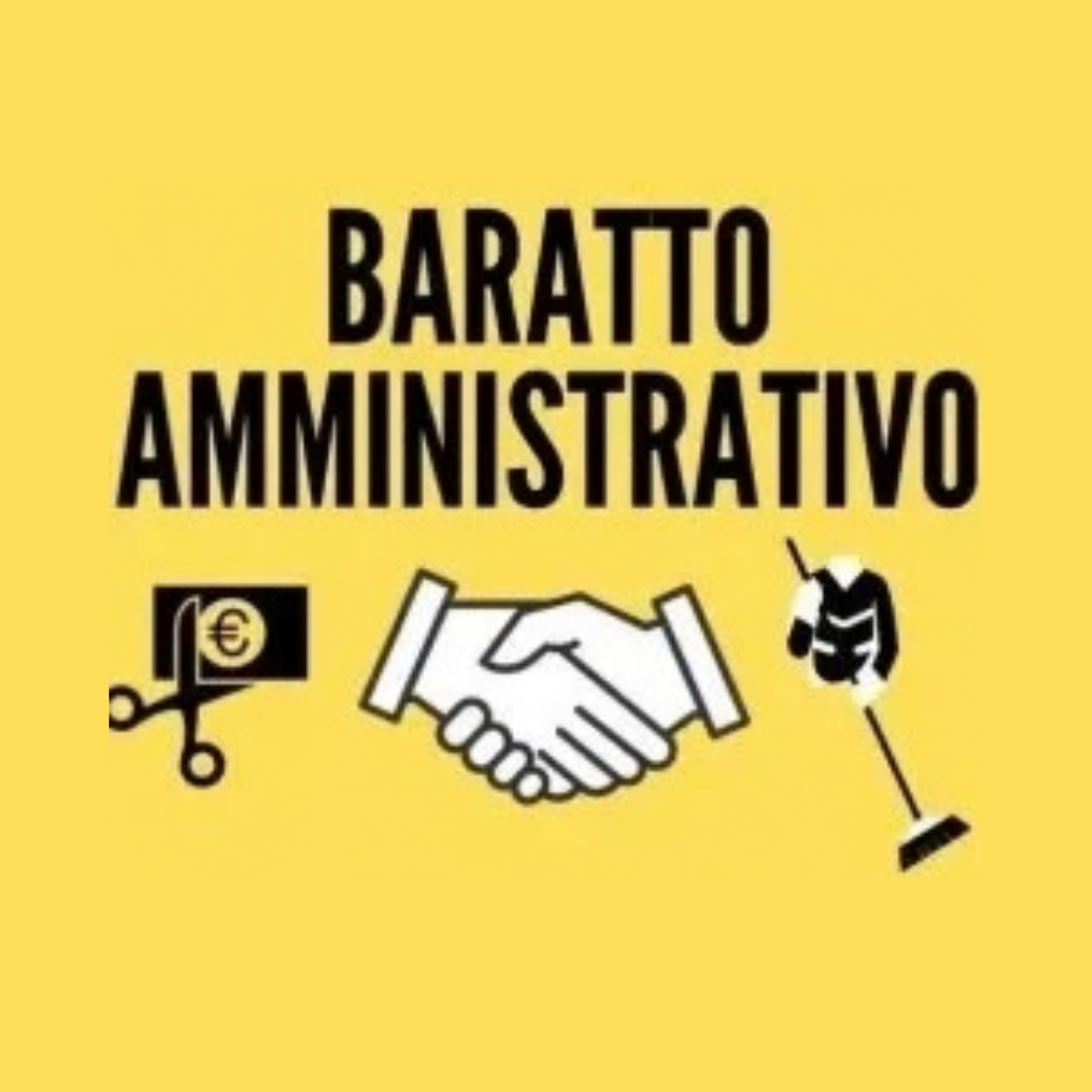 Grafica di due mani che si stringono e una scritta 